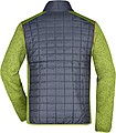 Pánská pletená bunda JAMES & NICHOLSON, jasně zelená/antracitová, 2XL