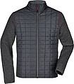 Pánská pletená bunda JAMES & NICHOLSON, tm.šedá/antracitová, 2XL