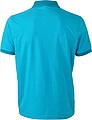 Pánská polokošile James Nicholson polo melange men, tyrkysová/tmavě tyrkysová, vel. S