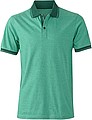 Pánská polokošile James Nicholson polo melange men, zelená/tmavě zelená, vel. S