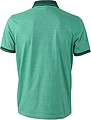 Pánská polokošile James Nicholson polo melange men, zelená/tmavě zelená, vel. S