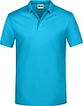 Pánské piqué polo James & Nicholson, tyrkysová, S