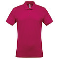 Pánské polotriko KARIBAN SHORT-SLEEVED PIQUÉ POLO SHIRT, fuksiová, S