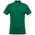 Pánské polotriko KARIBAN SHORT-SLEEVED PIQUÉ POLO SHIRT, středně zelená, 3XL