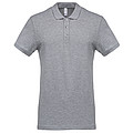 Pánské polotriko KARIBAN SHORT-SLEEVED PIQUÉ POLO SHIRT, světle šedý melír, S