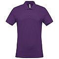 Pánské polotriko KARIBAN SHORT-SLEEVED PIQUÉ POLO SHIRT, tmavě fialová, S