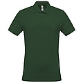 Pánské polotriko KARIBAN SHORT-SLEEVED PIQUÉ POLO SHIRT, tmavě zelená, S