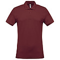 Pánské polotriko KARIBAN SHORT-SLEEVED PIQUÉ POLO SHIRT, vínová, S