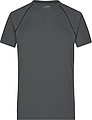 Pánské sportovní tričko James Nicholson sports T-shirt men, antracitová/černá, vel. S