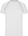 Pánské sportovní tričko James Nicholson sports T-shirt men, bílá/stříbrná, vel. L