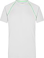 Pánské sportovní tričko James Nicholson sports T-shirt men, bílá/zelená, vel. S