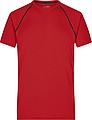 Pánské sportovní tričko James Nicholson sports T-shirt men, červená/černá, vel. L