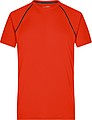 Pánské sportovní tričko James Nicholson sports T-shirt men, oranžová/černá, vel. L