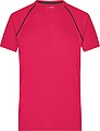 Pánské sportovní tričko James Nicholson sports T-shirt men, růžová/černá, vel. S