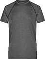 Pánské sportovní tričko James Nicholson sports T-shirt men, šedý melír/černá, vel. L
