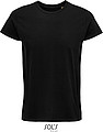 Pánské tričko SOLS CRUSADER MEN - ROUND-NECK FITTED JERSEY T-SHIRT, černá, XS