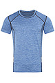 Pánské tričko STEDMAN RECYCLED SPORTS -T REFLECT MEN, modrý melír, M