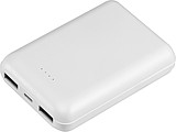 Plastová powerbanka s kapacitou 10 000 mAh, bílá