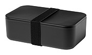 Plastový lunchbox, 1l, s elastickým popruhem, černý