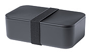 Plastový lunchbox, 1l, s elastickým popruhem, šedý