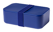 Plastový lunchbox, 1l, s elastickým popruhem, tmavě modrý