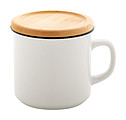 Porcelánový hrnek 320ml s bambusovým podtáckem