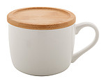 Porcelánový hrnek 400ml s bambusovým podtáckem