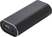 Power banka s kapacitou 4000 mAh, černá