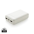 Powerbanka 10 000 mAh z RCS recyklovaného plastu, bílá