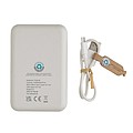 Powerbanka 10 000 mAh z RCS recyklovaného plastu, bílá