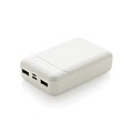 Powerbanka 10 000 mAh z RCS recyklovaného plastu, bílá