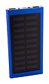 Powerbanka 4000mAh se solárním dobíjením, tělo z recyklovaného hliníku, modrá