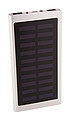 Powerbanka 4000mAh se solárním dobíjením, tělo z recyklovaného hliníku, stříbrná