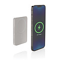 Powerbanka 5000mAh s magnetem a bezdrátovým nabíjením, bílá