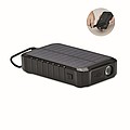 Powerbanka 8000mAh se solárním panelem, světlem a ručním dynamem