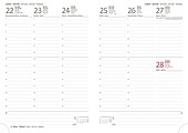 Print 2026 diář týdenní B5, anglická červená