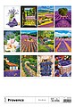 Provence 2025, nástěnný kalendář, prodloužená záda