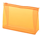 Průhledná kosmetická taška z PVC, oranžová