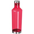 Průhledná láhev na pití z tritanu, objem 800ml, červená