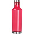 Průhledná láhev na pití z tritanu, objem 800ml, červená
