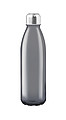 Průhledná skleněná láhev na pití, 650ml, černá