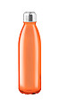 Průhledná skleněná láhev na pití, 650ml, oranžová