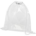Průhledný PVC batůžek, s bílými šňůrkami