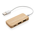 RAMES Bambusový rozbočovač se dvěmi USB A 2.0 a jedním USB C portem