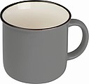 ROBALKeramický hrnek v designu plecháčku, objem, 350ml, šedý