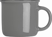 ROBALKeramický hrnek v designu plecháčku, objem, 350ml, šedý