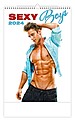 Sexy Boys 2026, nástěnný kalendář, prodloužená záda