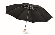 Skládací pongee deštník, průměr 107 cm, černá
