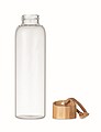 Skleněná láhev 500ml se silikonovým obalem, modrá