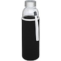 Skleněná láhev na pití, 500ml, s neoprenovým obalem, černá